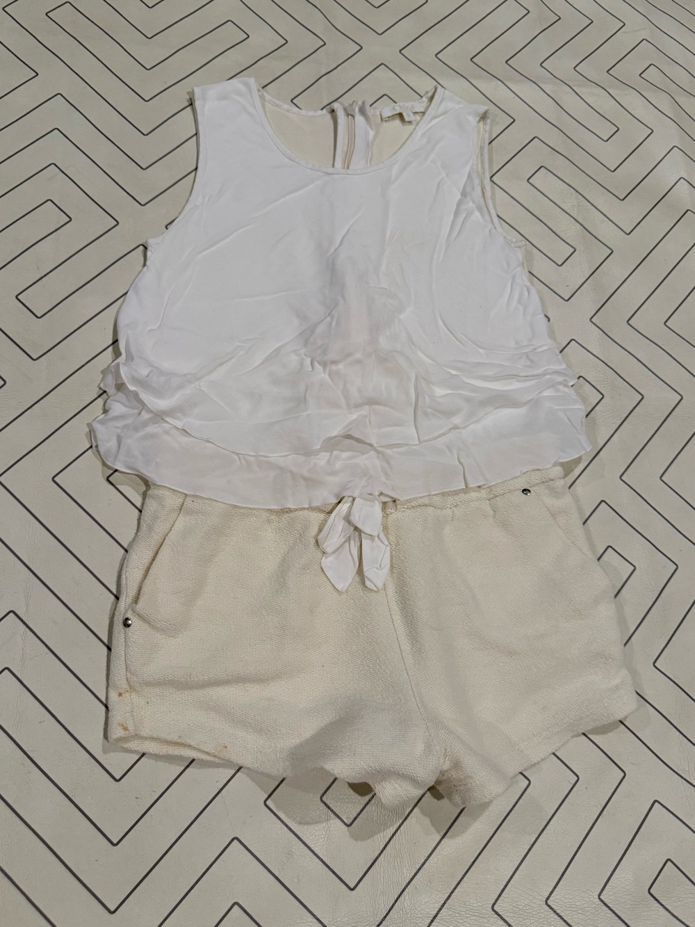 Chloe Cream Romper
